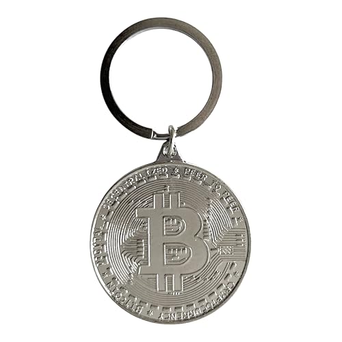 ビットコイン キーホルダー BTC レプリカ コイン ストラップ キーチェーン 仮想通貨 暗号資産 Bitcoin メダル 開運グッズ 金運 記念硬貨 鍵用 バッグ用 キーリング ブロックチェーン サトシナカモト Satoshi Nakamoto コレクシ