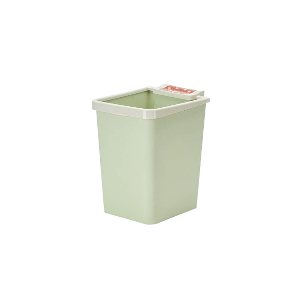 Cubo de basura plástico Passh grande y cuadrado con anillo de presión para baño y cocina sin tapa