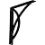 Ekena Millwork BKTM01X10X12SMI 1 2" W x 10" D x 12" H Miller Wrought Iron Bracket (Single Center Brace)