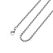 Monily 2-7mm 16-36In Square Rolo Stainless Steel Chain Necklace Round Box Necklace Men Women Jewellery