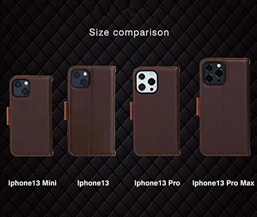 Funda magnética para iPhone 13 Mini de cuero verde con tarjetero 2