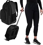 normani Einkaufstrolley - Rucksack mit Teleskopgriff - Rucksack Trolley - 30 Liter - Shopper Einkausroller Farbe Schwarz