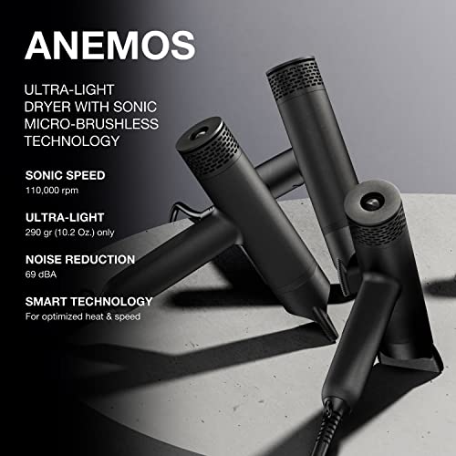 Elchim Anemos Hair Dryer - Ultra-Light, Quiet, Professional Motor for All Hair Types