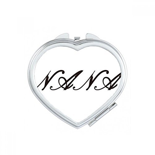Miroir de poche robuste finition soignée motif grandma cœur