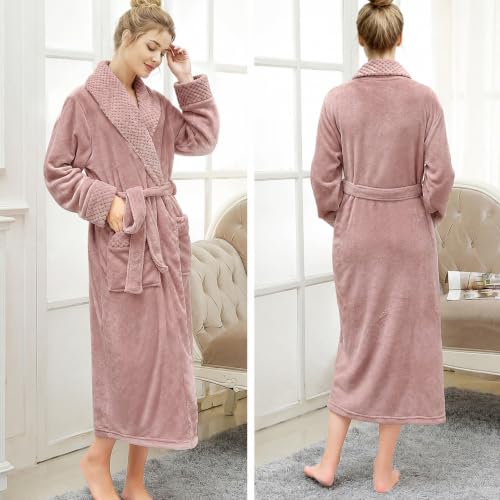 Image of Premium Long Robes for Women: Warm Super Plush Soft Fleece Bathrobes
