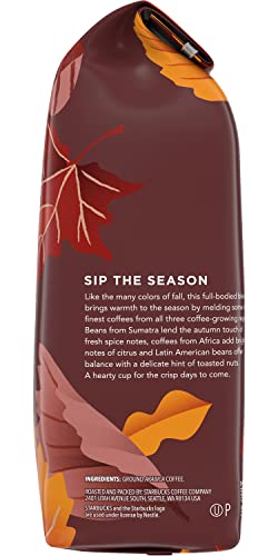 Image of Starbucks Limited Edition Ground Coffee, Fall Blend, Medium Roast 100% Arabica Coffee with Flavor Lock Packaging, 17 Ounce Bag (Pack of 4) 68