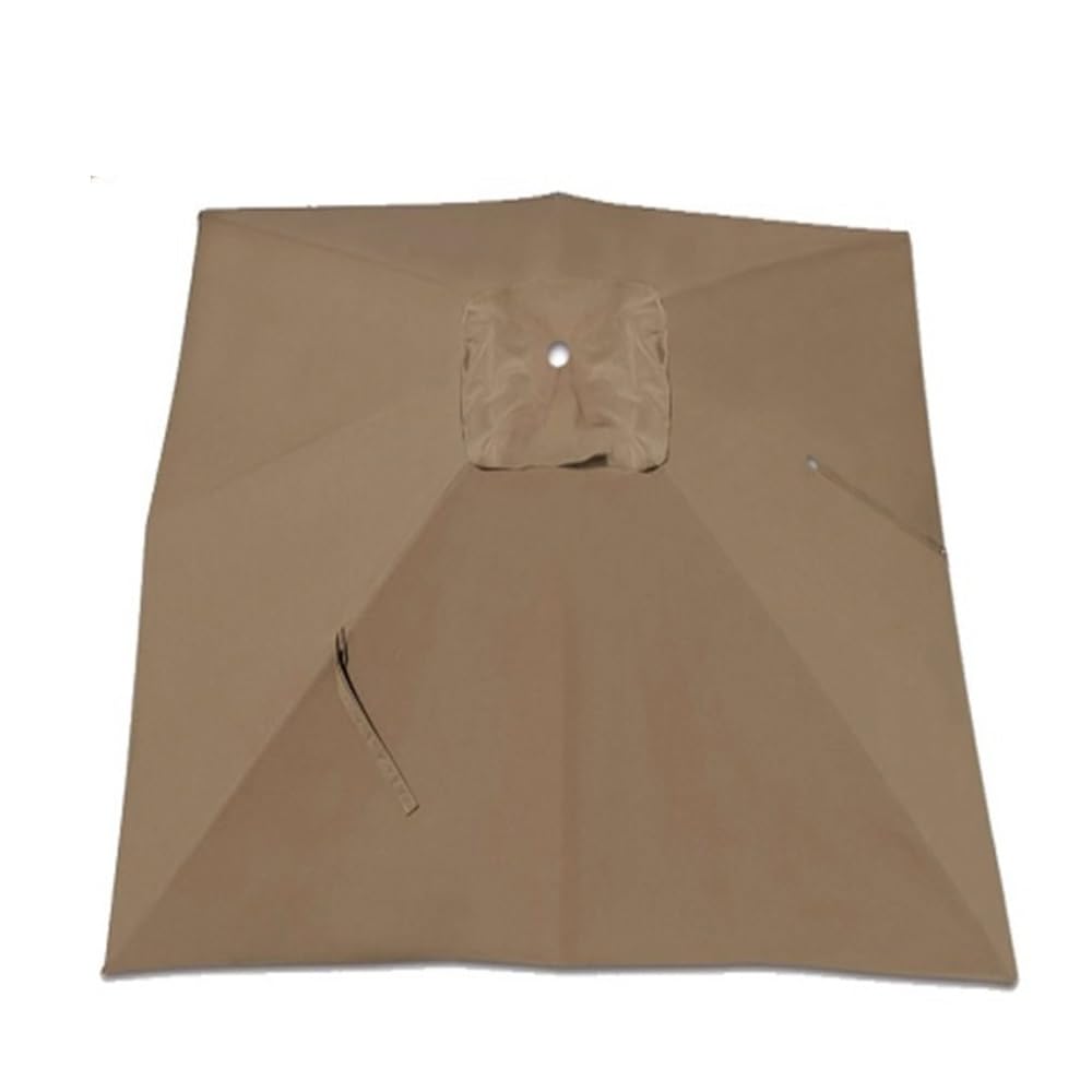 300x300cm Telo di Ricambio per Offset/Ombrello, Tessuto di Ricambio per Quadrato Ombrellone Copertura di Ricambio per Ombrellone da Mercato Esterno(Khaki)