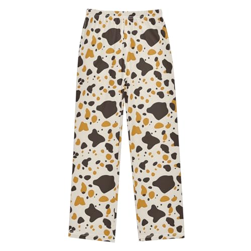Pajama Pants Cow Skin Print PJ Bottoms Sleepwear Lounge Sleep Pant with Pockets