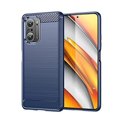Image of NPRC Hybrid Ultra Slim Protective Case TPU Non-Slip Carbon Fiber Texture Shockproof Case Cover for Redmi 11T - Blue