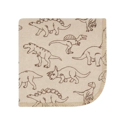 Image of Hudson Baby Unisex Baby Flannel Cotton Poly Washcloths, Dinosaur Adventures 12Pk, One Size