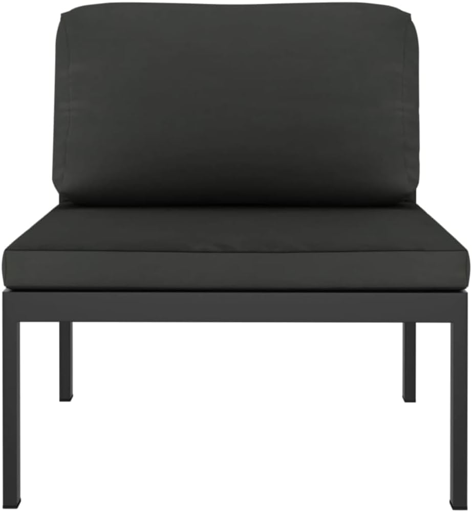 Garden Sofa Set Anthracite Modular Aluminum Cool Design for Patio Hanging Out