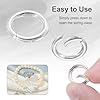 PATIKIL 14.5mm 925 Sterling Silver Spring Gate Rings, 2Pcs Round Spring Clasps Necklace Enhancer Shortener Closures Connector for Jewelry Making Necklaces DIY, Silver Tone #3