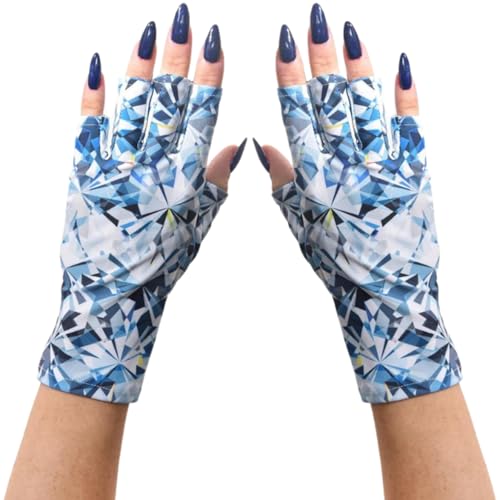 ManiGlovz Luvas de gel para manicure e proteção contra proteção contra raios UV e protetor solar – L