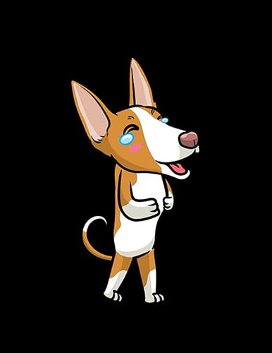 Dog Lover Ibizan Hound Podenco Dog Laughing: 8.5 x 11