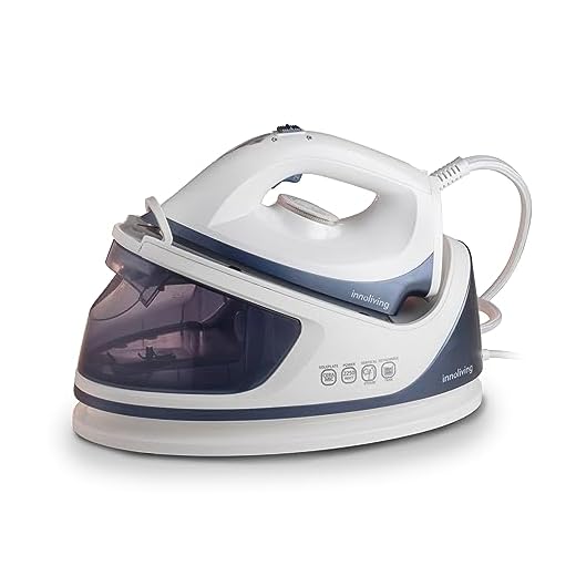 Innoliving Ferro da Stiro con Generatore Vapore Continuo INN-681, Potenza 2250W, Serbatoio da 1.1Litri, Pressione Vapore 3,5 Bar, con Funzione Anticalcare e Piastra in Ceramica