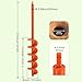 Dolibest 4 x32 Auger Drill Bit for Planting, Steel Garden Auger for Post Hole Digger, Bulb Planter Tool for Beach Umbrella, Mailbox, Fence Post Holes Digger - Fits 3/8