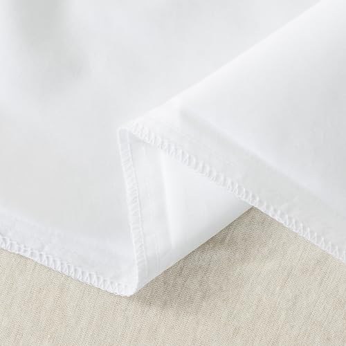 WhatsBedding Queen Size Pillowcases Set of 2, 20x30 Cotton Pillow Case with Envelope Closure, Soft & Breathable Pillow Covers for Bed, White