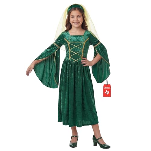Fun Shack Traje princesa medieval menina, disfarces rainha idade média, vestido medieval meninas, disfarce carnaval menina - S