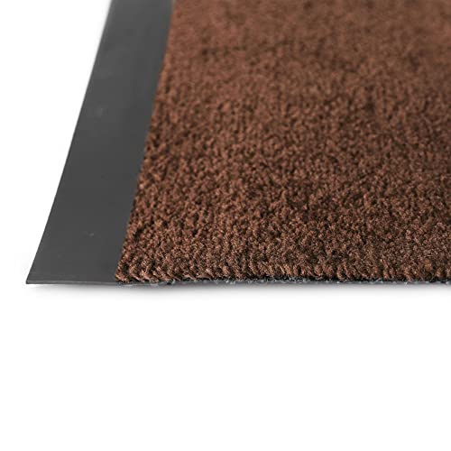 Floordirekt Schmutzfangmatte auf Maß, 90 x 100 cm, Braun, Fußmatte, Türmatte Eingangsbereich, Fußabtreter, Türvorleger, Sauberlaufmatte, Meterware, Mono