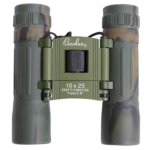 Binoculares compactos 10x25mm camuflaje woodland miniatura 2