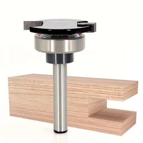 Akylin Router Bits 1/4 Inch Shank - Top Bearing Slot Cutter Router Bit - 1-1/4 Cut Dia, 5/32" Height, 3/16" Depth, Carbide Tip Slot Cutting Bit/Slotting Cutter, for Wood Flooring Grooves 1 Akylin Router Bits 1/4 Inch Shank - Top Bearing Slot Cutter Router Bit - 1-1/4 Cut Dia, 5/32" Height, 3/16" Depth, Carbide Tip Slot Cutting Bit/Slotting Cutter, for Wood Flooring Grooves