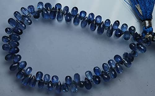 Kyanite naturelle en gouttes facettées de 6-8mm pour réparer et personnaliser vos vieux bijoux