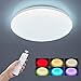 Anten Plafón LED Techo Regulable 36W con Mando a Distancia, Blanco Frío a Blanco Cálido + RGB Ajustable, Efecto Cielo Estrellado Lámpara de Techo Ø40cm para Dormitorio, Habitación Infantil, Salón