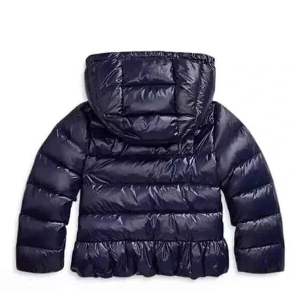 Polo Ralph Lauren Little Girls Water Repellent Down Peplum Jacket 4 4T2