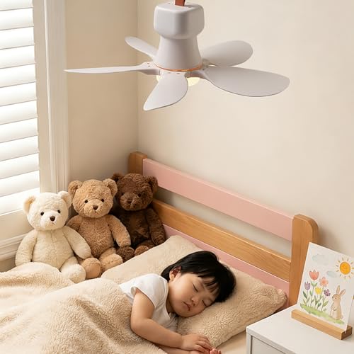 Ventilador de techo portátil para acampar, batería de 2000Mah y luz LED 7