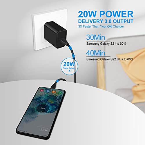 Samsung S26 S25 A17 A16 5G Fast Charger Type C,20W USB C Charger Block - image 3