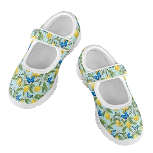 Child Sneakers Girls Mesh Mary Jane Flats Walking Shoes Breathable Mesh Shoe for School Soft Sole Casual Sneaker