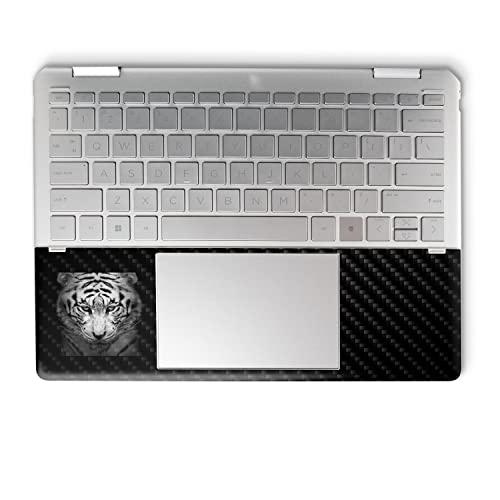 Image of MightySkins Carbon Fiber Skin Compatible with HP Spectre x360 14 inch (2022) Full Wrap Kit - Mono Tiger | Protective, Durable Textured Carbon Fiber Finish | Easy to Apply | Made in The USA