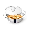 Buy The Indus Valley Triply Stainless Steel Deep Kadai/Kadhai 2.6 LTR ...