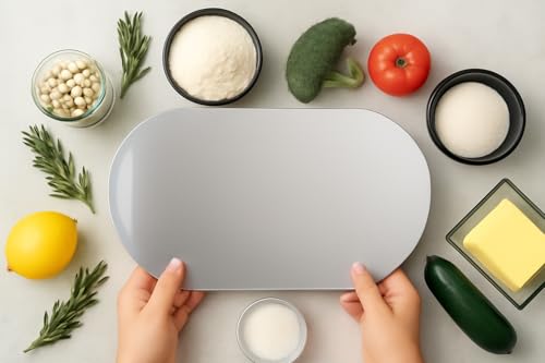Image of Stainless Steel Oval Cutting Board - Heavy Duty, Anti-Rust, Non-Slip, Food Grade Chopping Board for Vegetables, Fruits, Meat, Bread & Dough - Durable, Safe & Unbreakable Kitchen Essential