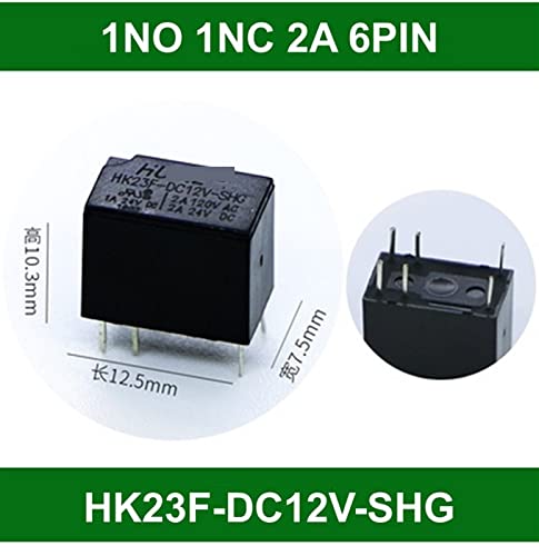 Relés HK23F-DC12V-SHG de 6 pines y 2A para circuitos de control electrónico 2