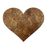 De Madera del Día De San Valentín: Actividad para Parejas Románticas En Forma De Corazón, Signo De Razones por Las Que Te Amo | 2024 Regalo De San Valentín Aniversario Fecha Noche Pareja