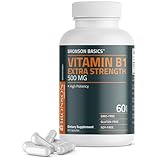 Bronson Vitamin B1 Extra Strength 500 MG High Potency Non-GMO, 60 Capsules