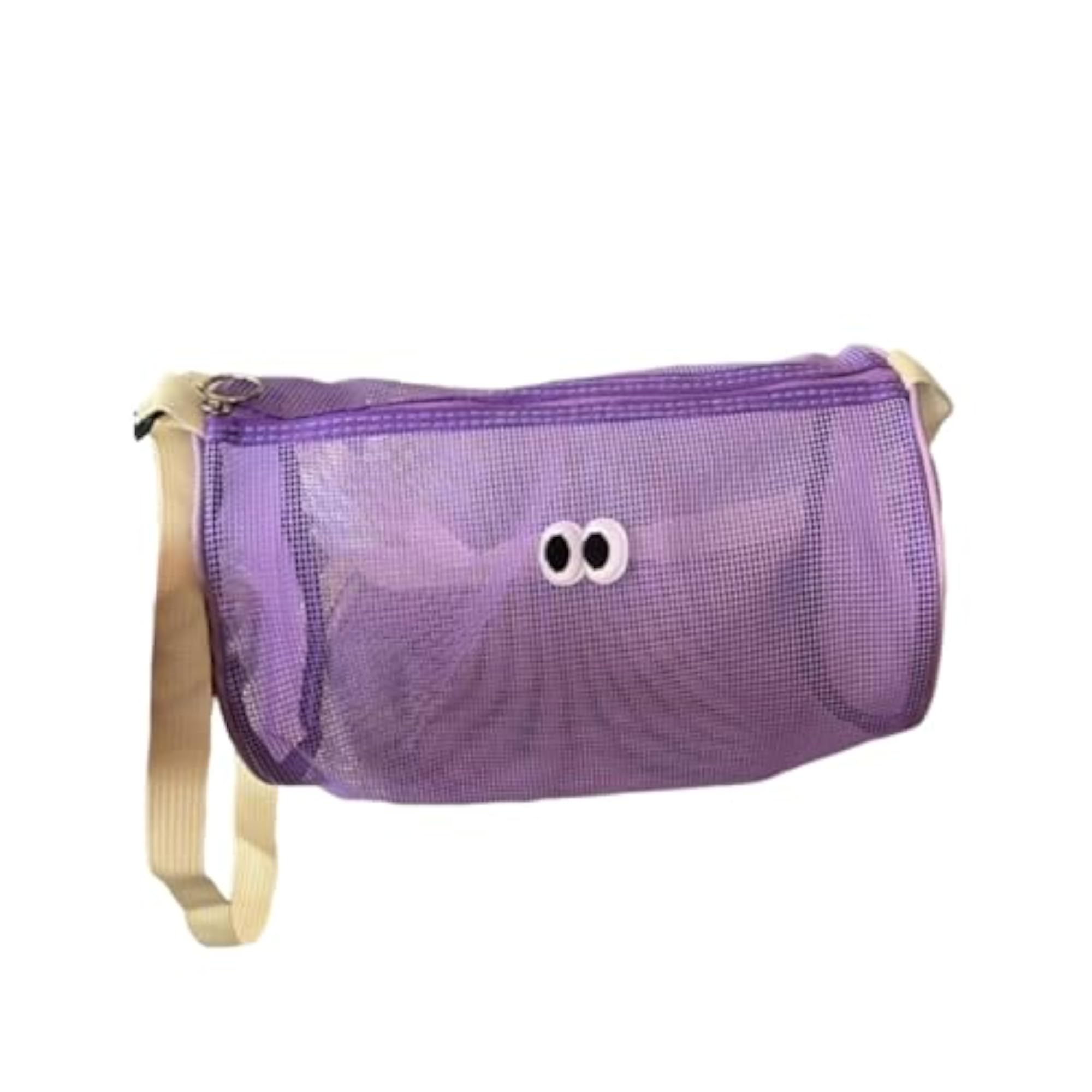 Breathable Mesh Cosmetic Bag for Travel & Gym, Purple