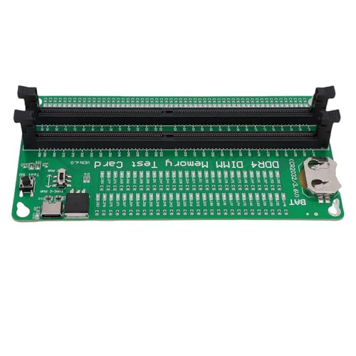 Hyuduo RAM-Speicher-Tester-Karte, DDR4-Steckplatz-Diagnosetool für Laptop-Computer mit LED-Lichtanzeige, Dual-Stromversorgungsmodi für Desktop- und Server-Computer