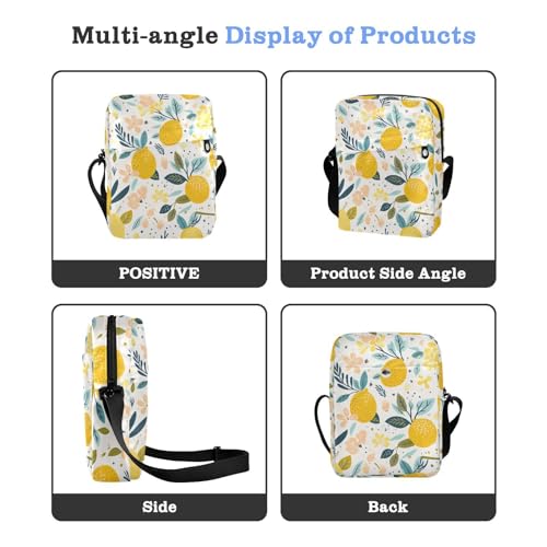 Crossbody Bag Lemon Summer Messenger Bag for Women Men Purse Shoulder Bag Satchel Bag with Adjustable Strap 214A94094