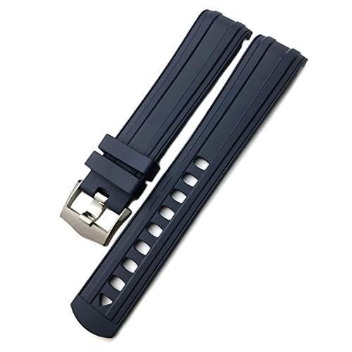 Bracelet de montre en caoutchouc fluorescent 20mm imperméable souple