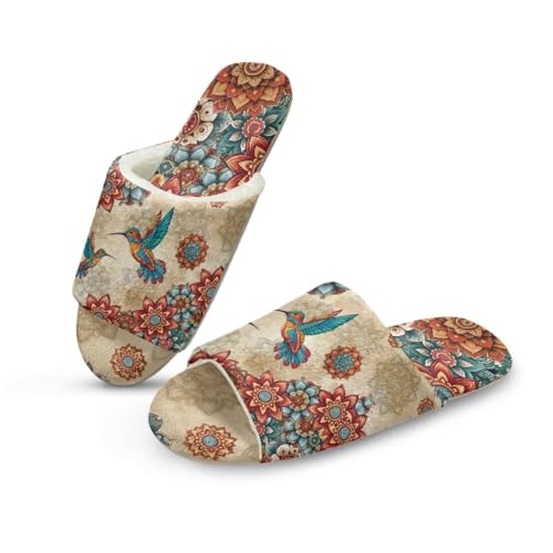 House Slippers for Woman Non Slip Indoor Slippers Comfy Open Toe Slide Shoes Cotton Spa Shoes Washable Resuable