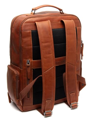 Sac à dos Lennox Backpack Cognac avec compartiment ordinateur en cuir ergonomique - 2