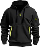 Rela Bota Men's Fashion Hoodies Fleece Sweatshirts Lightweight Stitching Color Zipper Pullover