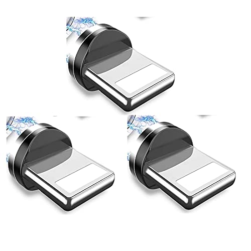 IVS 3 adaptateurs de connecteurs compatibles avec iProducts - Pointes uniquement - Embouts aimantés pour câble de charge magnétique - Bouchon anti-poussière pour téléphone portable (3 x iProducts) Cover