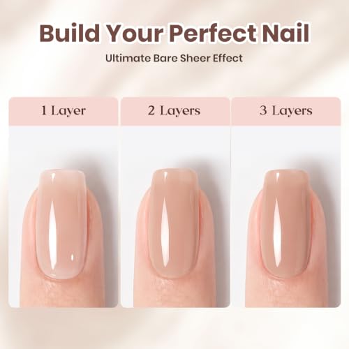 Image of Beetles Nude Gel Nail Polish, Perfect Nude 15ML Jelly Neutral Nail Polish