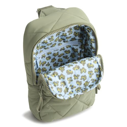 Image of Vera Bradley Women's Featherweight Lorman Sling Backpack - Water Resistant Crossbody Purse for Travel - Deep Lichen Green