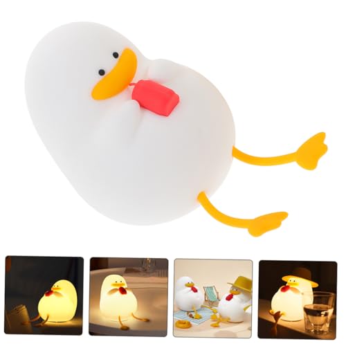 Lámpara de Noche Silicona Pato Recargable Blanca miniatura 7