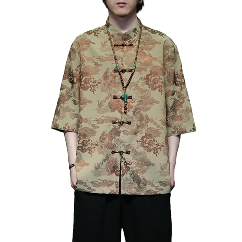 Chemise style chinois ample en coton pour homme : fini les vêtements serrés