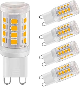 Euxper G9 2W LED Light Bulbs Warm White 2700K, Not Dimmable, Equivalent to 28W Halogen Bulb, Corn for Home Lighting, Non- Flicker, AC 220-240V,360° Beam Angle, 5 Pack, G9-A-28